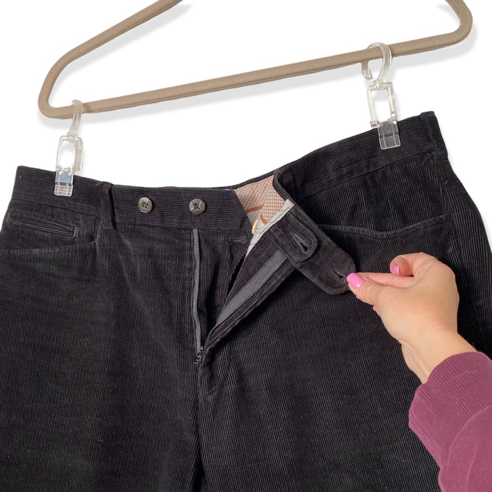 Black Corduroy Dress Pants Size 34R - Picture 3 of 12